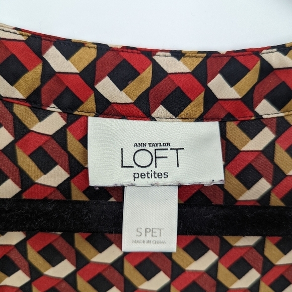 LOFT Tie Front Short Sleeve Top - Picture 2 of 5